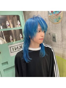 インク 渋谷(INK.) ミルクティーブロンドニュアンスウルフワンホンレイヤー渋谷