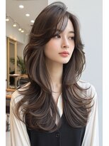 ノイエ 原宿 北参道(NoIE) ハッシュカットシースルーバングフレンチバングレイヤーカット