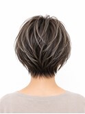 白髪ぼかしハイライト+ショートカット
