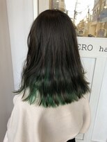 コレロ ヘアー(KORERO hair)&nbsp;インナーカラー×グリーン