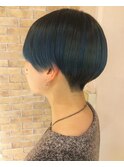 10代20代/小顔/ブルーブラック/ハンサムショート/透明感