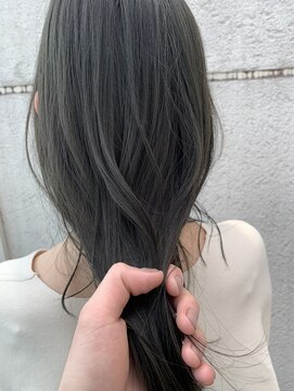 エムクランメイクス 原宿 表参道(m.clan MAKE'S) ブリーチなしオリーブカラーカラーダブルカラーカーキグレージュ