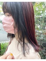 グミ(gumi)&nbsp;*gumi*セクションカラー×レッド×黒髪