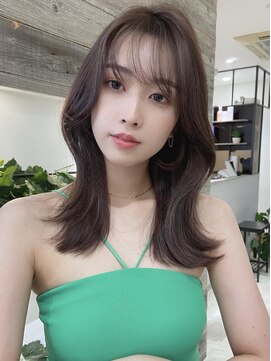アリュウル 表参道(ALLURE) 表参道　顔まわりカット くびれヘアシースルーバング韓国ヘア