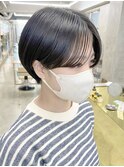 大人ショートボブ黒髪ショートカットマッシュショート前髪あり