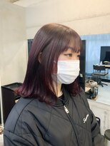 アリュウル 表参道 青山(Allure) ブリーチあり チェリーレッドカラー