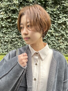 ジアン バイ ミルボン NU茶屋町+(GIEN by milbon) ハンサムショートボブ/前髪なし/大人/丸み/くびれ@田中俊成