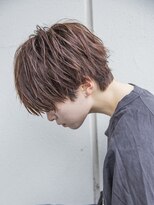 小久保Style☆ハイライトアッシュブラックマッシュパーマウルフ