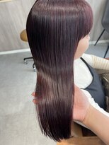テラスヘア 新潟駅南(TERRACE hair)&nbsp;【艶髪】ブリーチ無しWカラーでカシスレッド◇