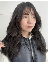 ミニヨン バイ ハピネス 高の原店(mignon by Happiness)&nbsp;顔まわりカット　レイヤーロング　ニュアンスカラー #11