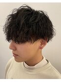 メンズマッシュ ウザバング 波巻きパーマ