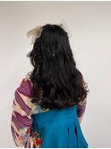 【BelleCoupes】卒業式 袴着付けヘアアレンジ ダウンスタイル