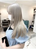 ミルクティーシルバーハイトーンカラーホワイトシルバーブリーチ