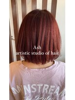 アッシュ アーティスティック スタジオ オブ ヘア(Ash artistic studio of hair)&nbsp;ボルドー×ボブ