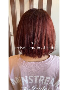 アッシュ アーティスティック スタジオ オブ ヘア(Ash artistic studio of hair) ボルドー×ボブ