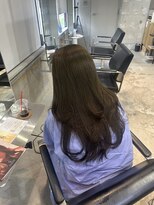 ラック(LUCK)&nbsp;オリーブレイヤー/船橋/くすみベージュ/細めハイライト