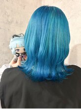 アフィナー(Afinar)&nbsp;【横浜/横浜駅】個性派ブルーで夏映えヘアに