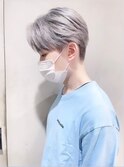 【田中杏実】メンズハイトーンカラー シルバーアッシュ