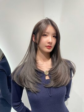 レイヤーカット/シャギー/グレージュ