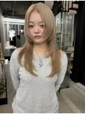 ベージュカラー/ハッシュカット/名古屋ブリーチ
