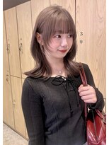 天神美容室 【Haru天神美容室 】グレージュ×ミディアムレイヤーカット