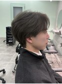 オリーブベージュカラー/メンズカラー/センターパート/大堰龍吾