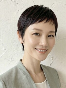 スリーピースヘア 恵比寿(3PeaceHair) 髪質改善×白髪ぼかし恵比寿セシルショート-5歳見え