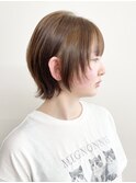 【松戸　松田】ボブウルフ　顔まわりレイヤー　明るめベージュ