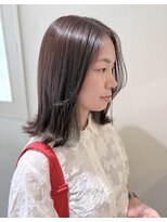 マロウイヴ(mallow eve)&nbsp;《花屋併設の美容院》インナーカラー×グレーベージュ
