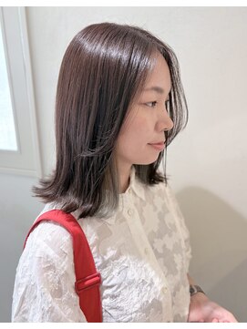 マロウイヴ(mallow eve) 《花屋併設の美容院》インナーカラー×グレーベージュ