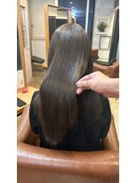 パルフェ ヘアー バイ オーク 九大学研都市(parfait hair byOAK) ロングレイヤー/オリーブグレージュ/白髪ぼかし
