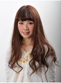 ふんわりキュートなロングスタイル