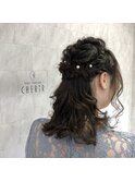 編み込みハーフアップ☆