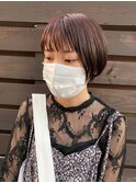 ヴェールピンク×透け感前髪のコンパクトショート☆