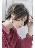 ♪透明感♪チョコレートベージュショートボブ　似合わせカット♪