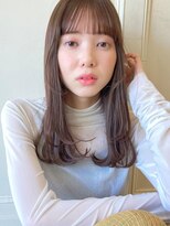 エイン(EYN)&nbsp;＊レイヤーセミロング×ミルクティー ベージュカラー＊