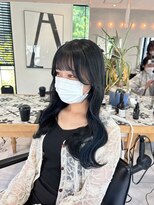 ヘアサロン ガリカ 表参道(hair salon Gallica) 【miko】韓国風レイヤーカット/艶感ブルー/透明感寒色系カラー