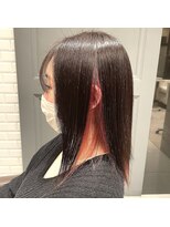 ミューズ 新浦安店(HAIR&NAIL MUSE) インナーカラー/赤×オレンジグラデーション
