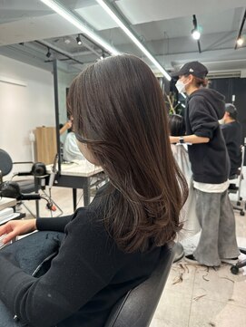 ルネ 北千住(Renee) くすみベージュ_韓国ヘア_顔まわりレイヤー