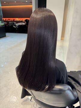 ザシェノンアオヤマ(THE CHAINON AOYAMA) 艶感ピンクブラウン髪質改善ケラチントリートメント