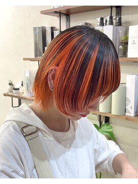 ソソ(soso) 【soso カンナ】オレンジ×ブラック アンブレラデザインカラー