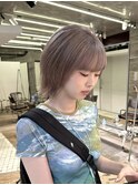 ミルクティーグレージュトリプルカラーハイトーンくすみカラー