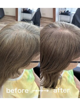 ハーツ(Heart's) 脱白髪染めカラー×髪質改善トリートメント