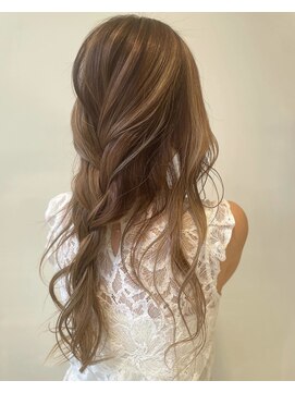 編みおろしロングヘアアレンジ＠30代40代50代60代