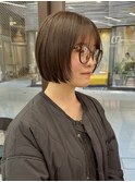 似合わせカット ボブヘア 縮毛矯正 ミニボブ 切りっぱなしボブ