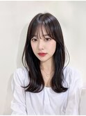 小顔レイヤー×艶感オレオルカラーとトリートメントで髪質改善♪