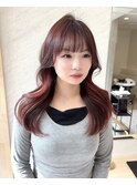 韓国ヘア レイヤーカット 艶カラー 顔まわりカット 豊川