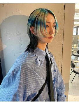 ペールブルー／デザインカラー/しましま