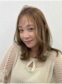 透明感ミルクティーベージュカラー×似合わせレイヤーカット
