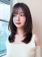 アフロート ディル(AFLOAT D'L)&nbsp;大人シースルー前髪面長ミディアムレイヤー20代30代40代